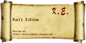 Kali Edina névjegykártya